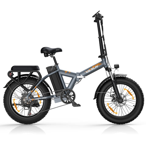 Bicicleta eléctrica plegable Varun Envoy-Pro gris de 20 