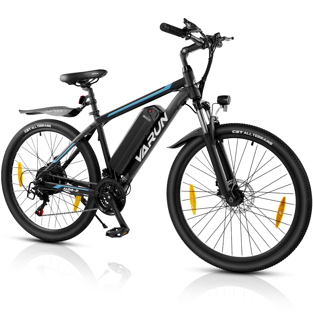 VARUN Electric Bike for Adults - 500W Electric Bike with 48V Removable Battery - 26" Electric Bicycle Up to 45 Miles 20 MPH with 21 Speed Gears&Dual Front Fork Suspensions