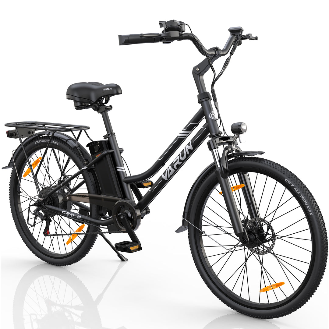 VARUN Electric Bike for Adults - 500W Electric Bicycle Up to 40 Miles, Removable Battery, 7-Speed, and Shock Absorber, Stylish 26" Ebike Suitable for Commuting