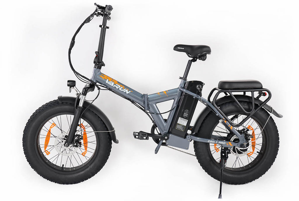 Bicicleta eléctrica plegable Varun Envoy-Pro gris de 20 